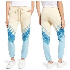 Daydreamer Cream and Blue Tie-Dye Joggers